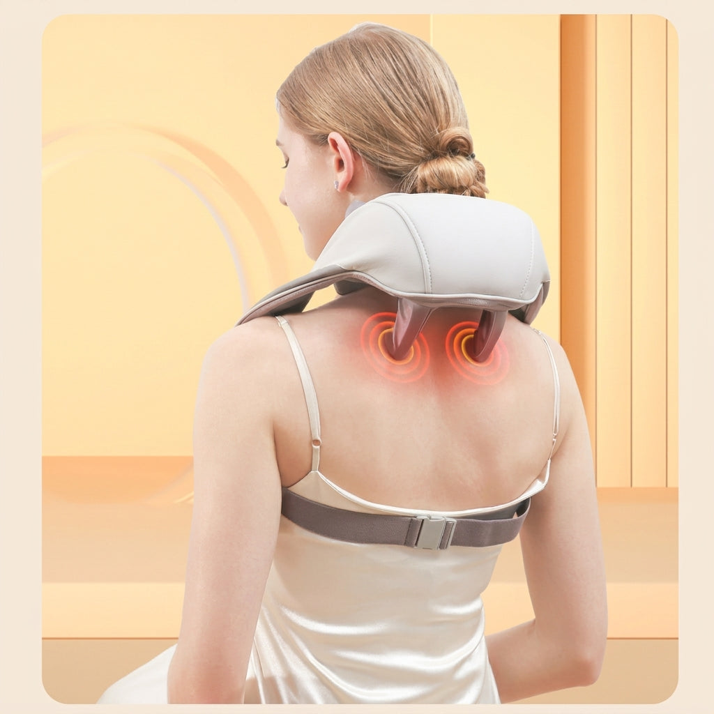 Masajeador Cervical y de Hombros Pro – Sistema de Masaje Shiatsu 3D y Descompresión Neuromuscular