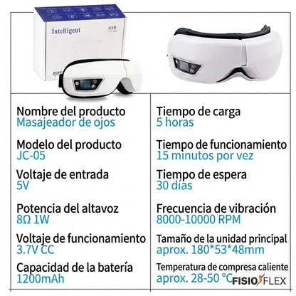 Masajeador Ocular Inteligente Pro – Alivio de la Fatiga Visual y Presoterapia Térmica