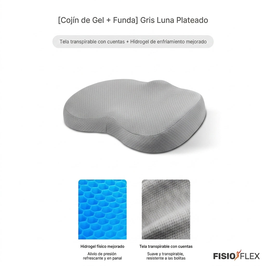 Cojín de Asiento Ergonómico – Gel Terapéutico para Alivio Lumbar y Ciática