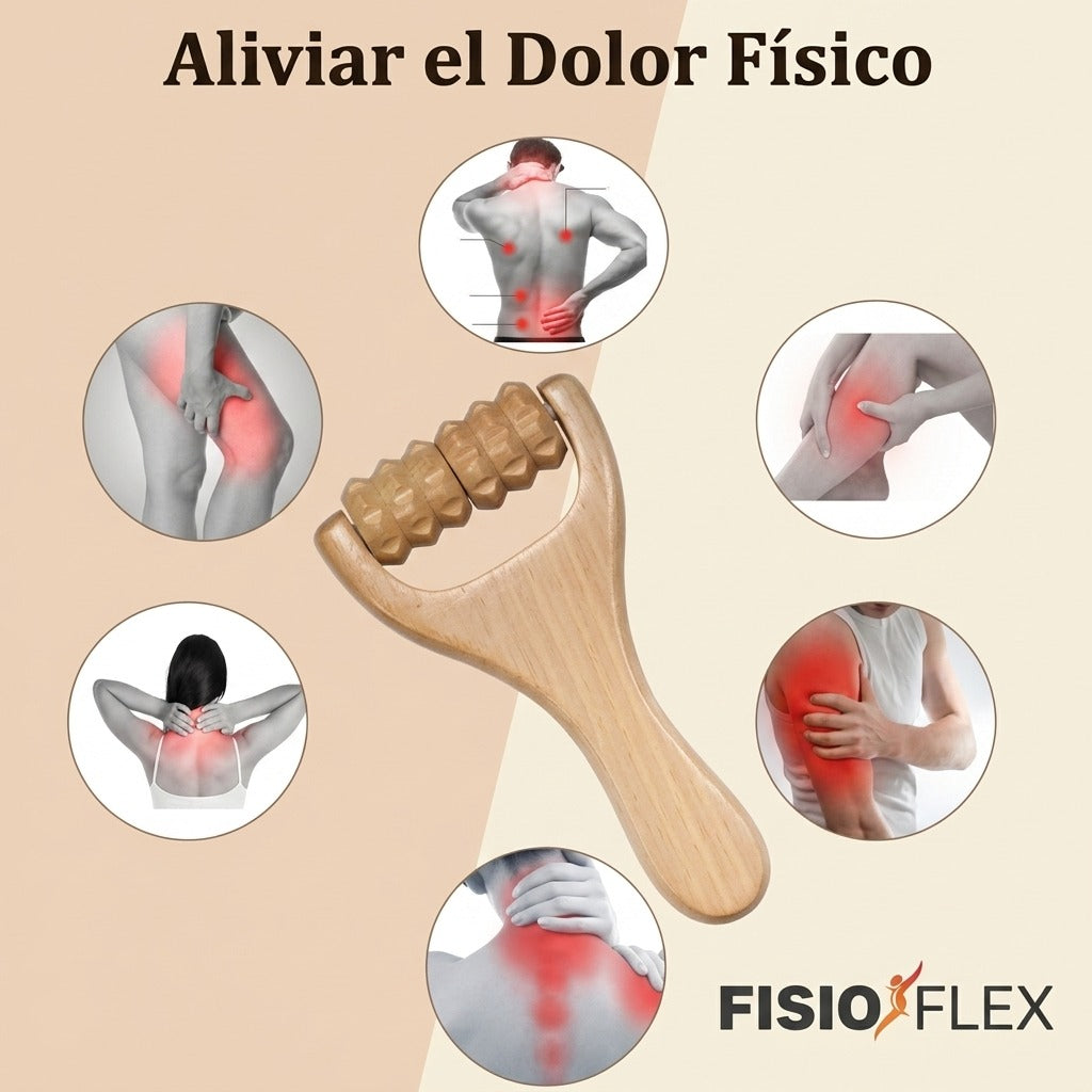 Rodillo Masajeador de Madera – Reflexología Podal y Alivio de Fascitis Plantar