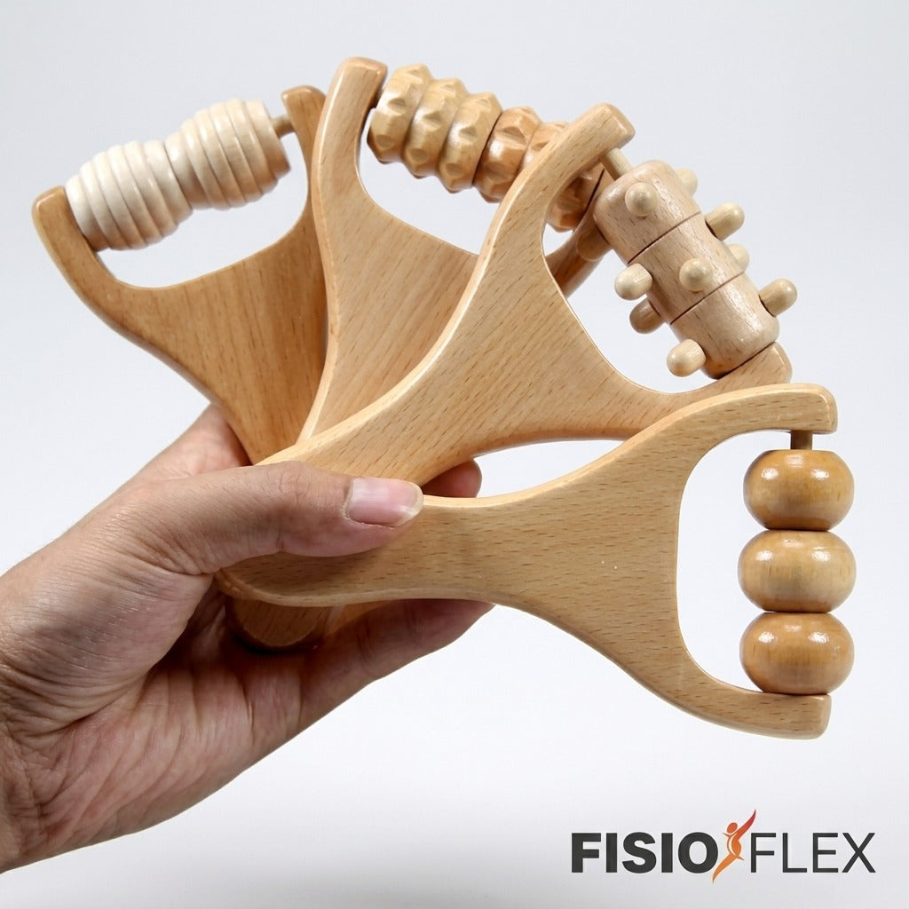 Rodillo Masajeador de Madera – Reflexología Podal y Alivio de Fascitis Plantar